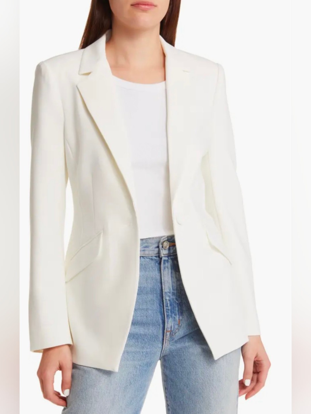 Favorite Daughter The Favorite Blazer In Ivory - Size M
